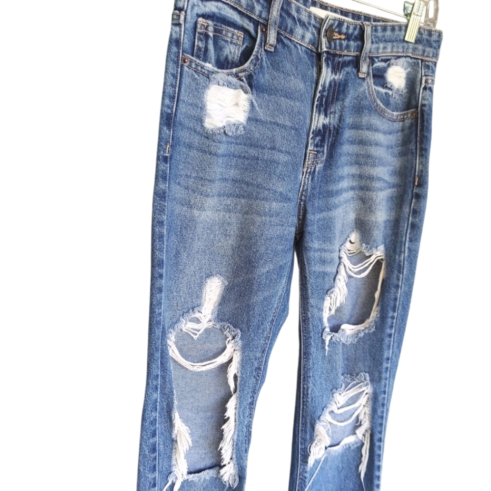 EUC Hidden High-Rise Very Distressed Boyfriend Jean - Picture 2 of 6